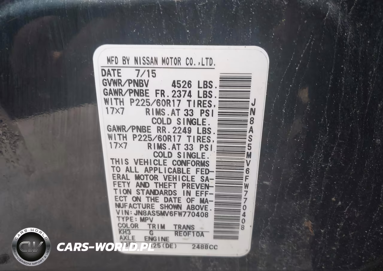 2015 Nissan Rogue Select S VIN:JN8AS5MV6FW770408 - 9