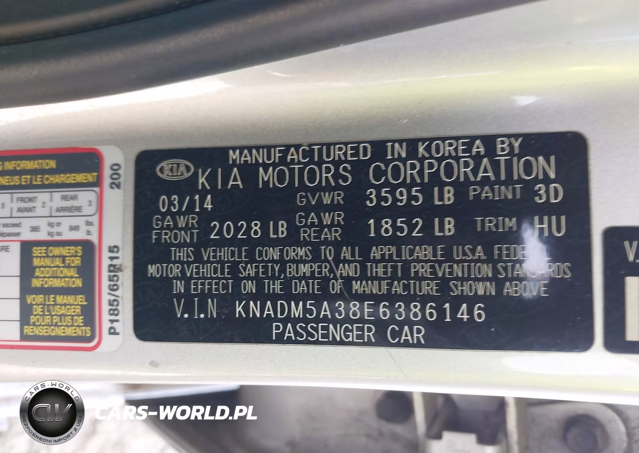 2014 Kia Rio Lx VIN:KNADM5A38E6386146 - 9