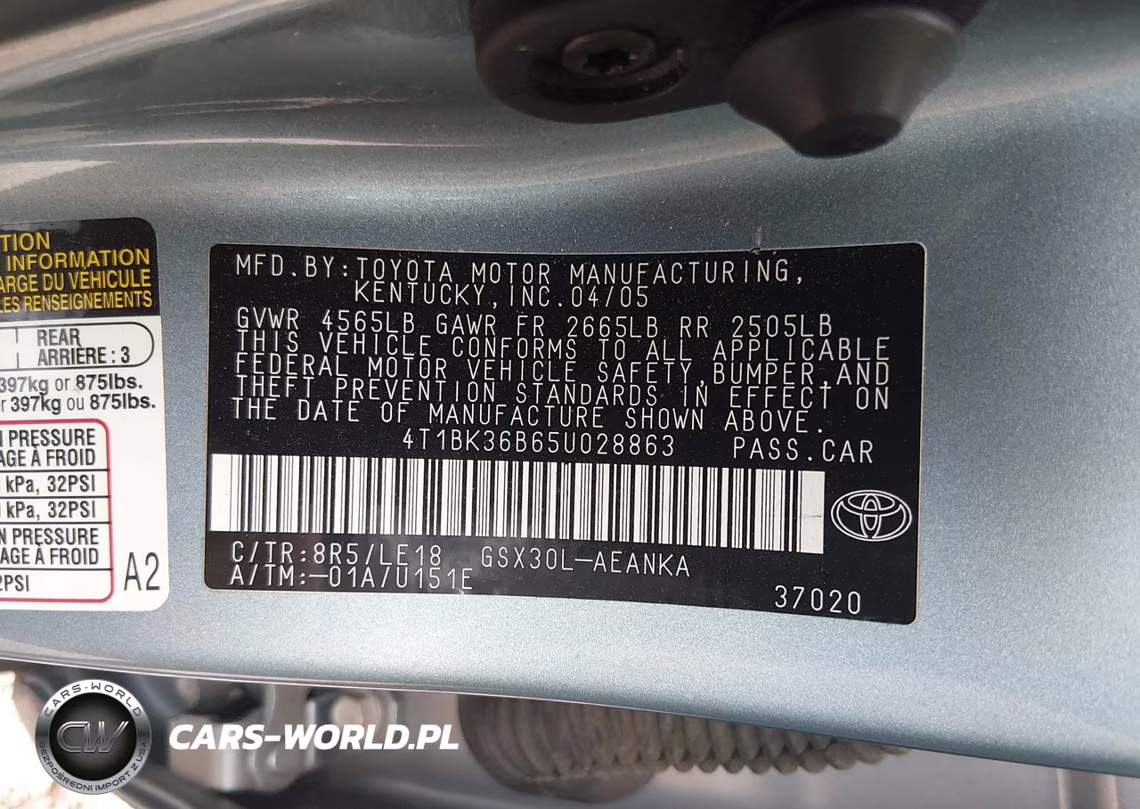 2005 Toyota Avalon Touring VIN:4T1BK36B65U028863 - 9
