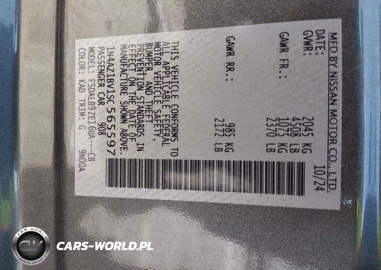 2025 Nissan Leaf S VIN:1N4AZ1BV1SC565597 - 9