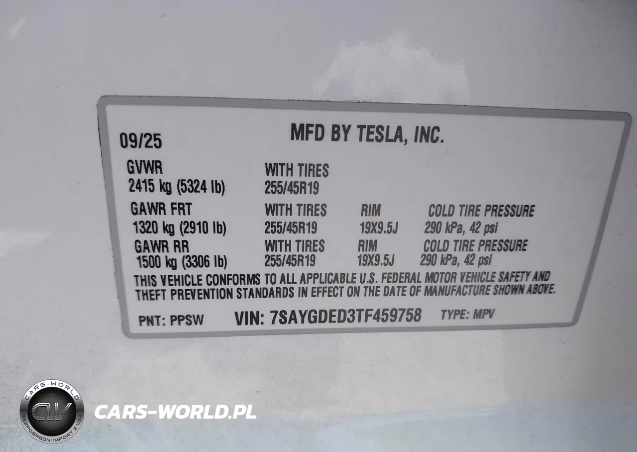 2026 Tesla Model Y Premium Rear-Wheel Drive-Rear-Wheel Drive VIN:7SAYGDED3TF459758 - 9