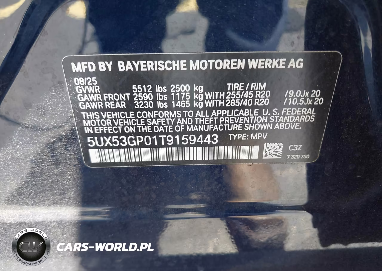 2026 BMW X3 30 xDrive VIN:5UX53GP01T9159443 - 9