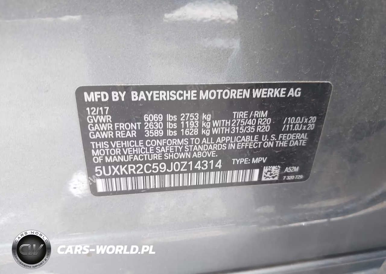 2018 BMW X5 Sdrive35I VIN:5UXKR2C59J0Z14314 - 9
