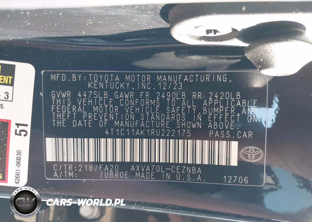 2024 Toyota Camry Le VIN:4T1C11AK1RU222175 - 9
