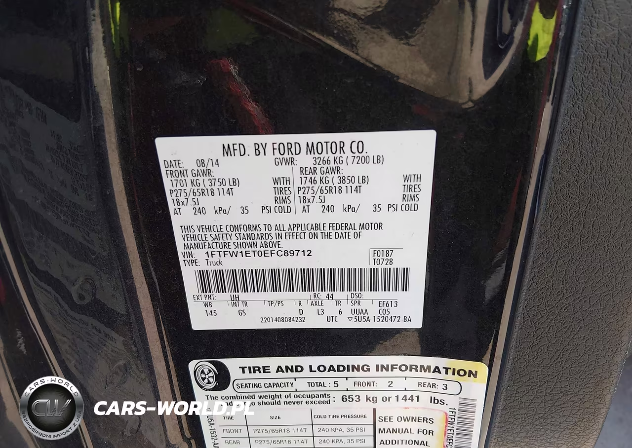 2014 Ford F-150 Xlt VIN:1FTFW1ET0EFC89712 - 9