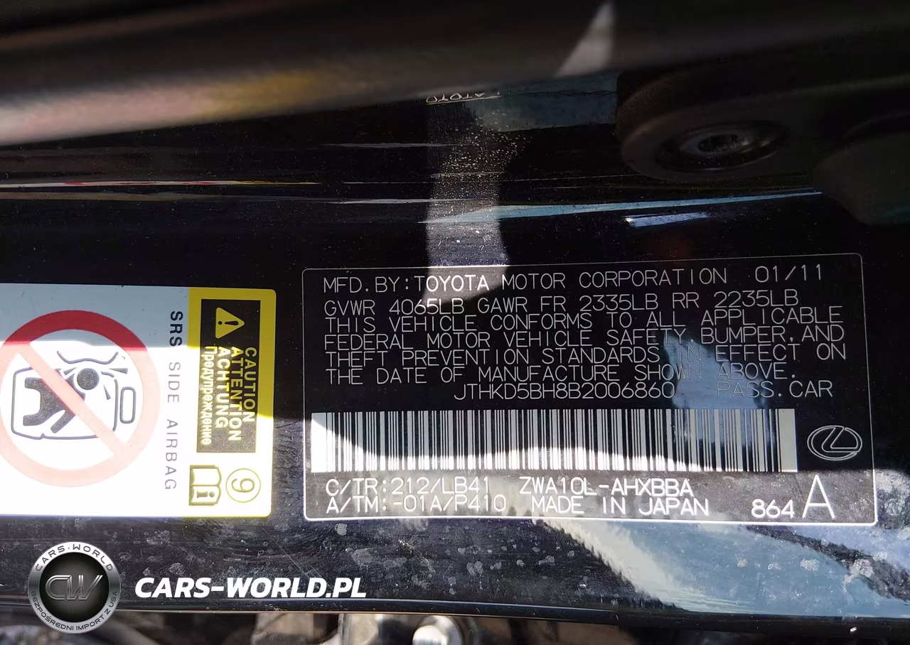 2011 Lexus Ct 200H Premium VIN:JTHKD5BH8B2006860 - 9