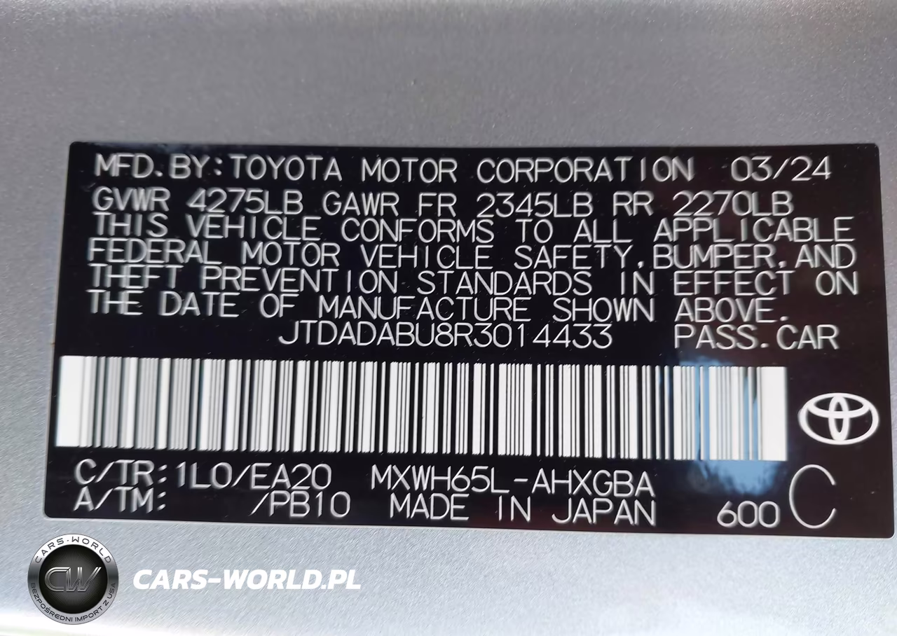 2024 Toyota Prius Xle Awd-E VIN:JTDADABU8R3014433 - 9