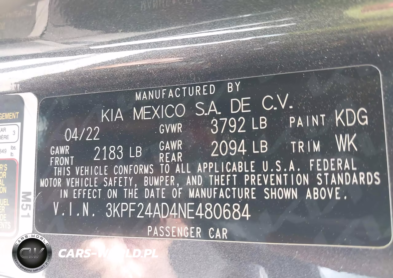 2022 Kia Forte Lxs VIN:3KPF24AD4NE480684 - 9