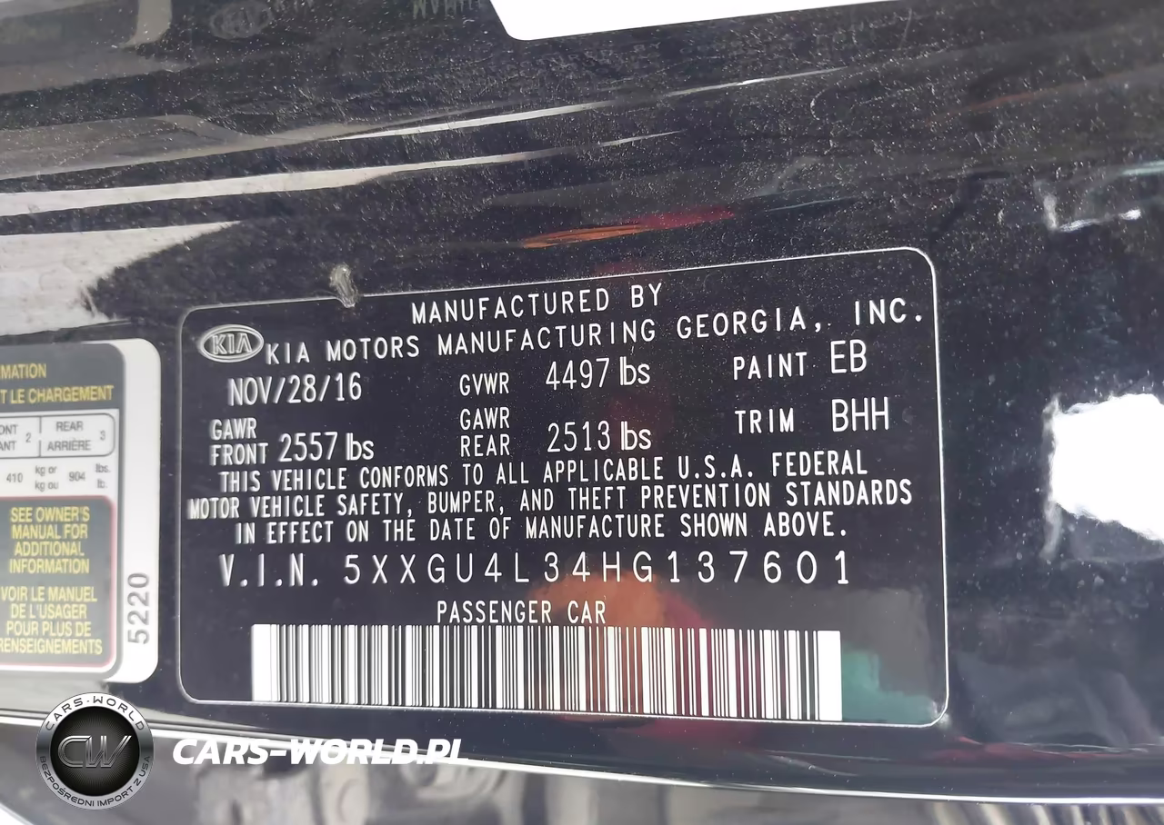 2017 Kia Optima Ex VIN:5XXGU4L34HG137601 - 9