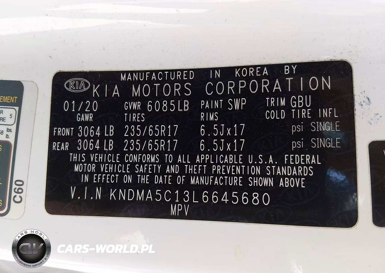 2020 Kia Sedona L VIN:KNDMA5C13L6645680 - 9