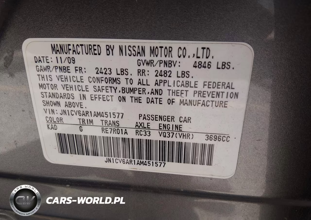 2010 Infiniti G37X VIN:JN1CV6AR1AM451577 - 9