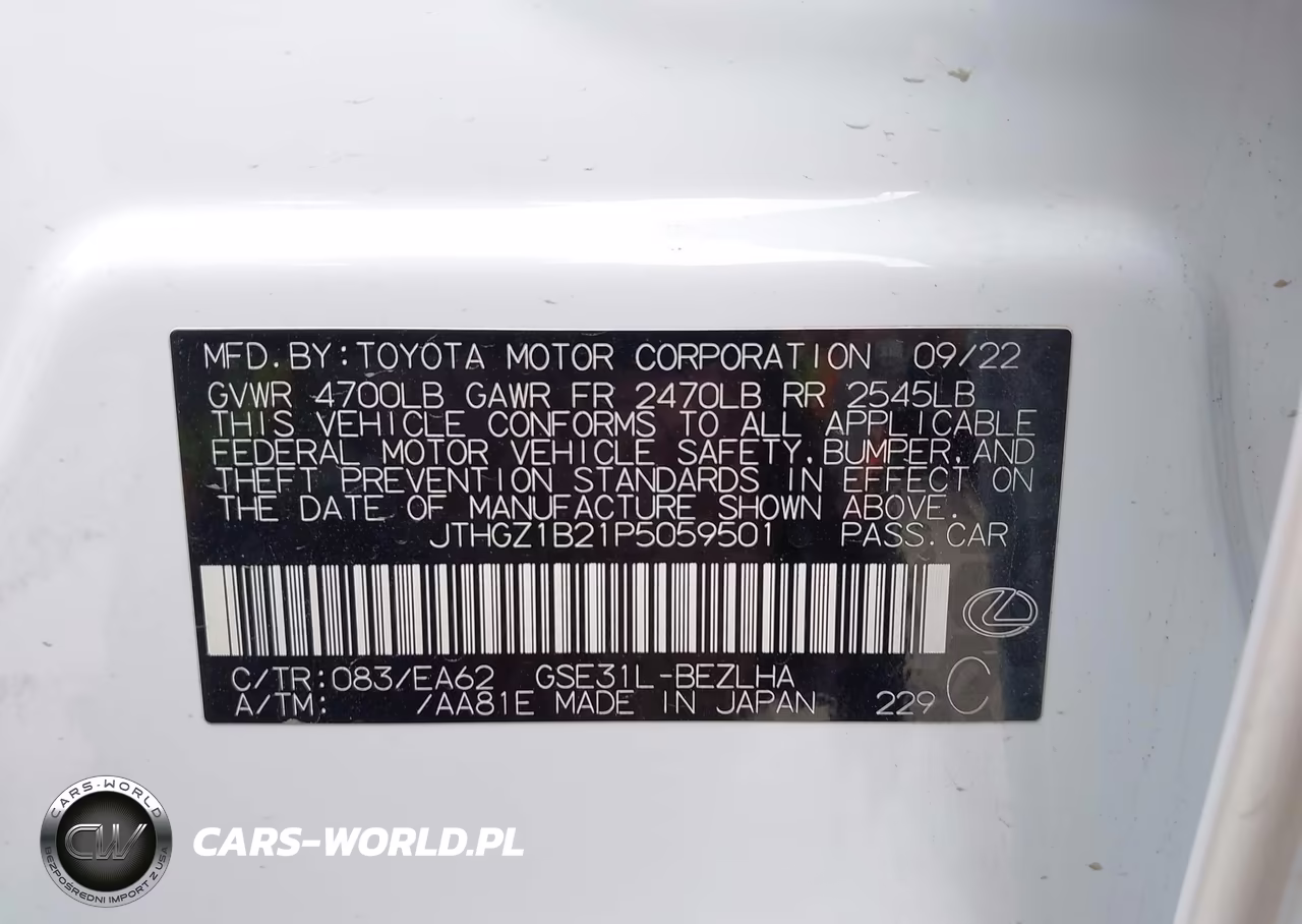 2023 Lexus Is 350 F Sport VIN:JTHGZ1B21P5059501 - 9