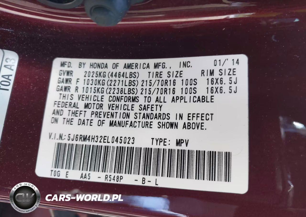 2014 Honda Cr-V Lx VIN:5J6RM4H32EL045023 - 9