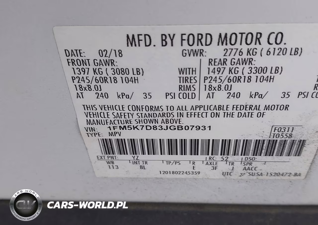2018 Ford Explorer Xlt VIN:1FM5K7D83JGB07931 - 9