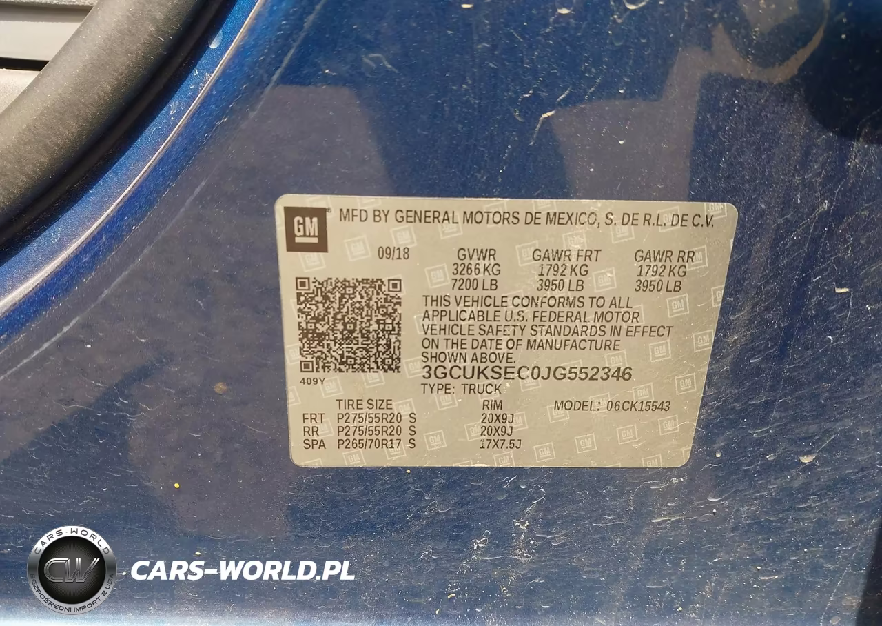 2018 Chevrolet Silverado 1500 1Lz VIN:3GCUKSEC0JG552346 - 9