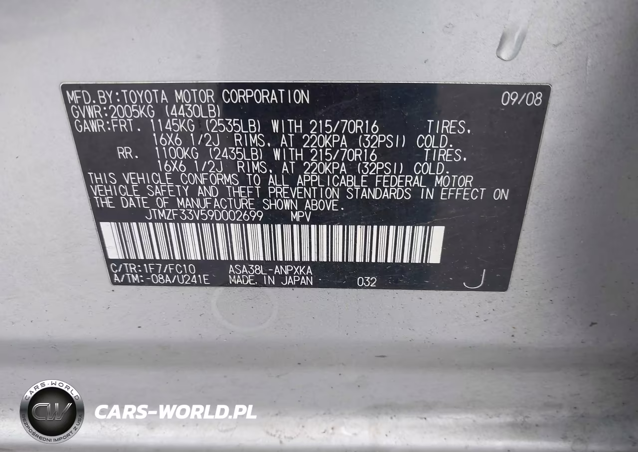 2009 Toyota Rav4 VIN:JTMZF33V59D002699 - 9