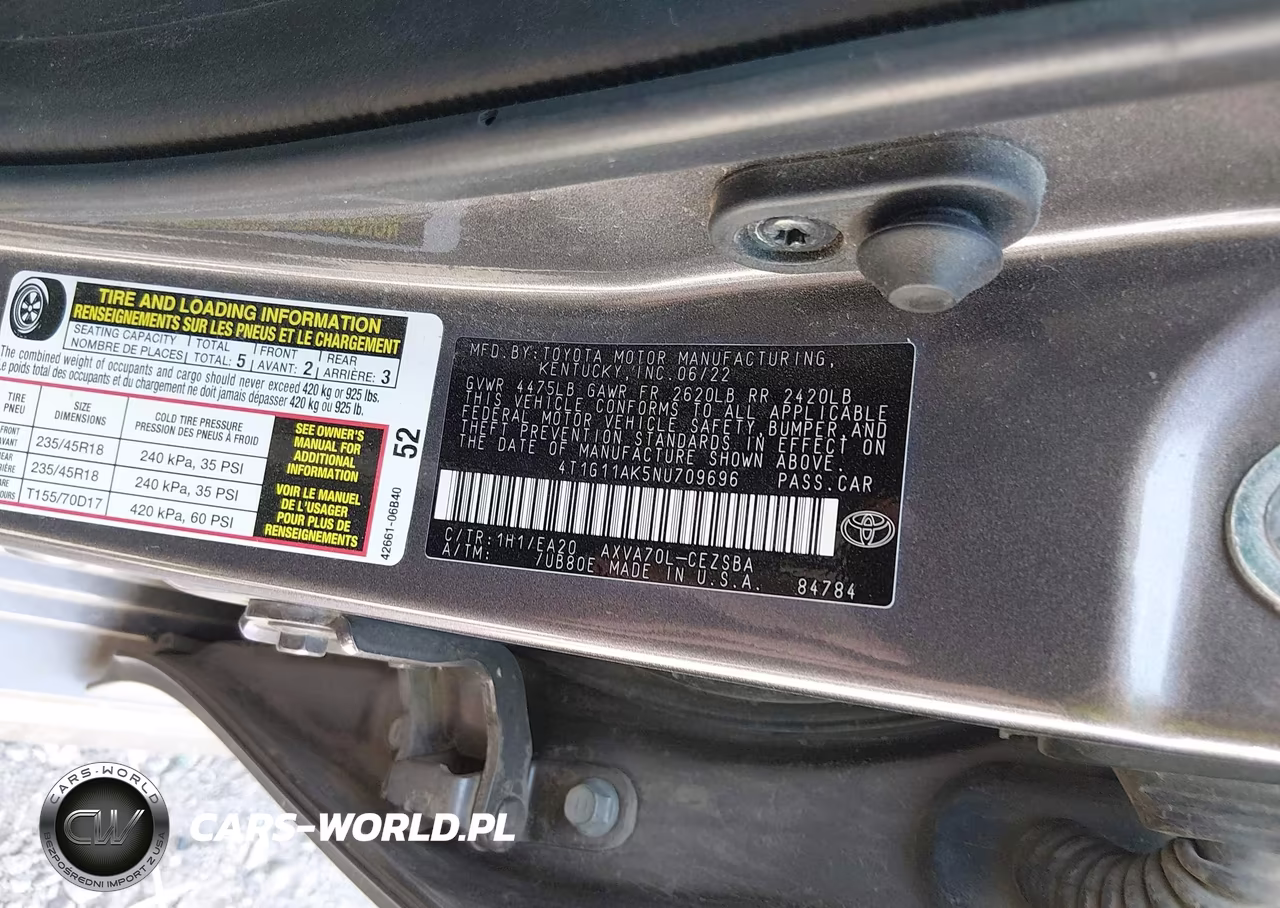 2022 Toyota Camry Se-Se Night Shade VIN:4T1G11AK5NU709696 - 9