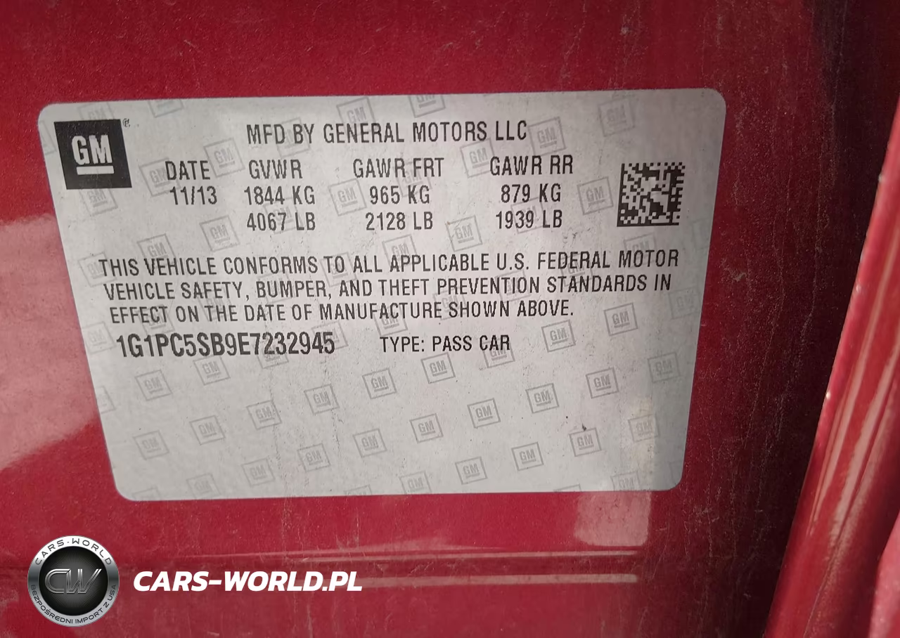 2014 Chevrolet Cruze 1Lt Auto VIN:1G1PC5SB9E7232945 - 9