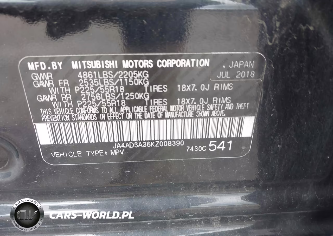 2019 Mitsubishi Outlander Se VIN:JA4AD3A36KZ008390 - 9