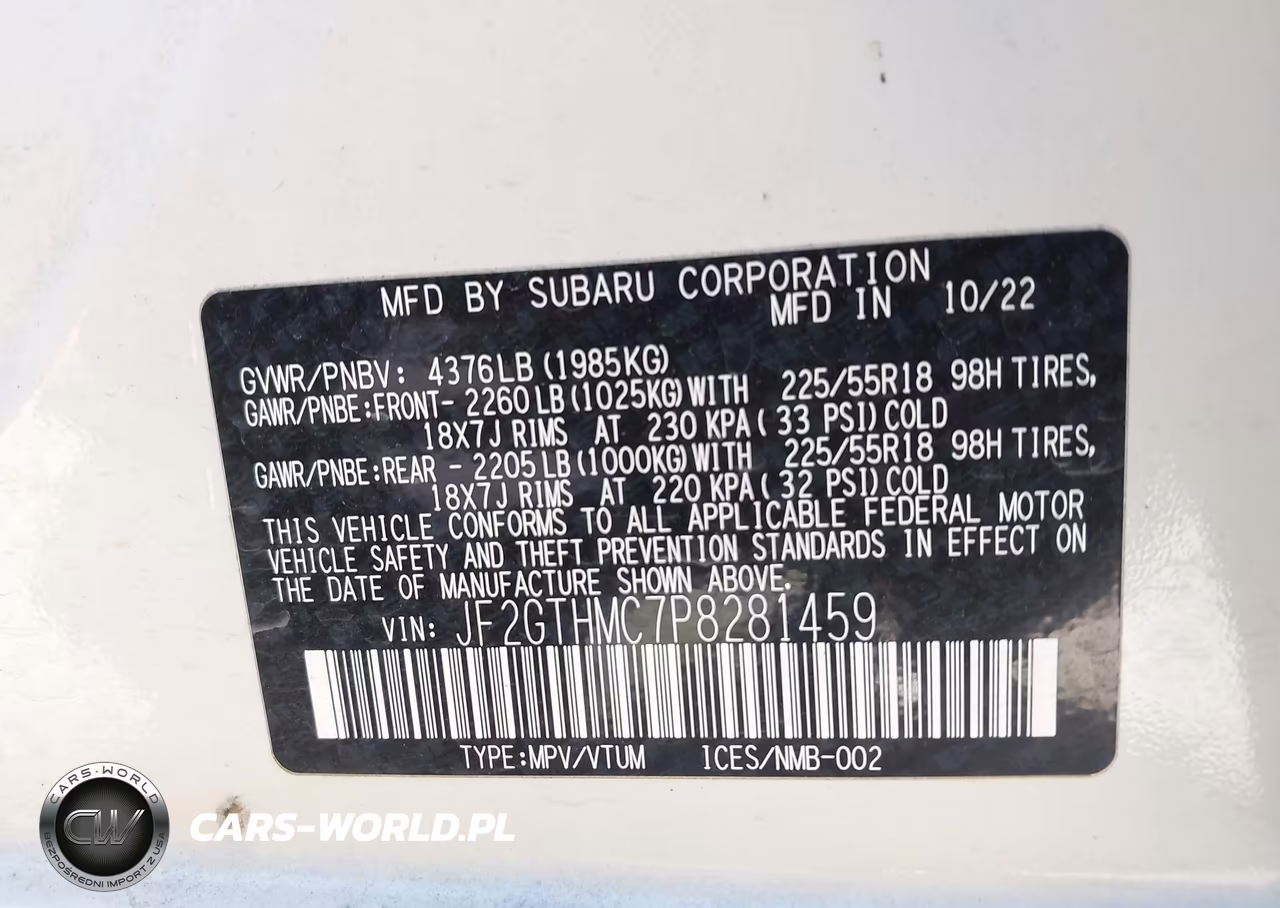 2023 Subaru Crosstrek Limited VIN:JF2GTHMC7P8281459 - 9
