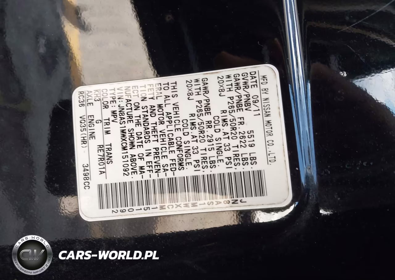 2012 Infiniti Fx35 VIN:JN8AS1MWXCM151092 - 9