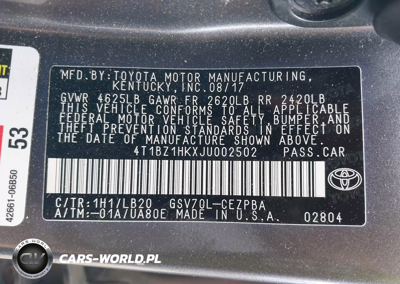 2018 Toyota Camry Xse V6 VIN:4T1BZ1HKXJU002502 - 9