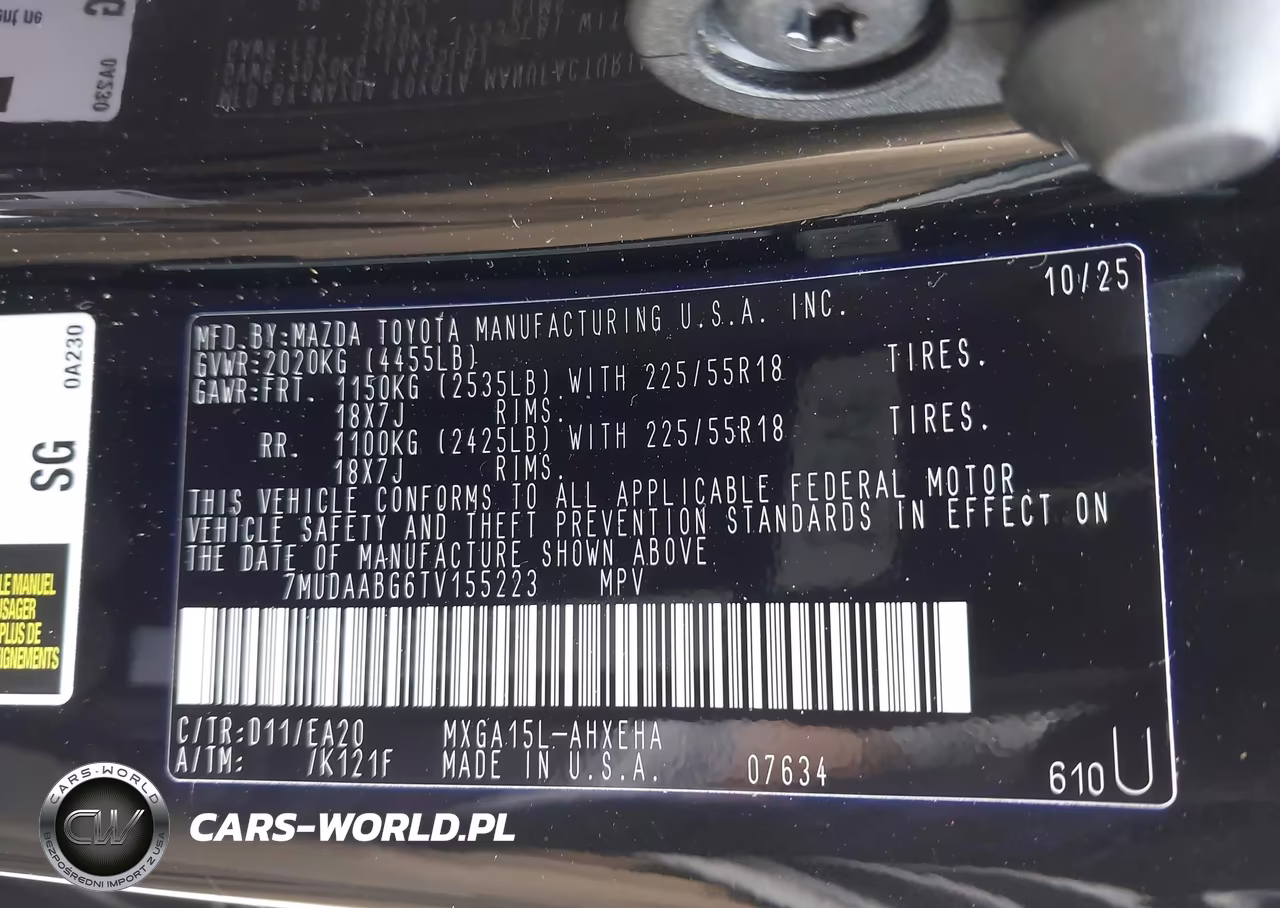 2026 Toyota Corolla Cross Xle VIN:7MUDAABG6TV155223 - 9
