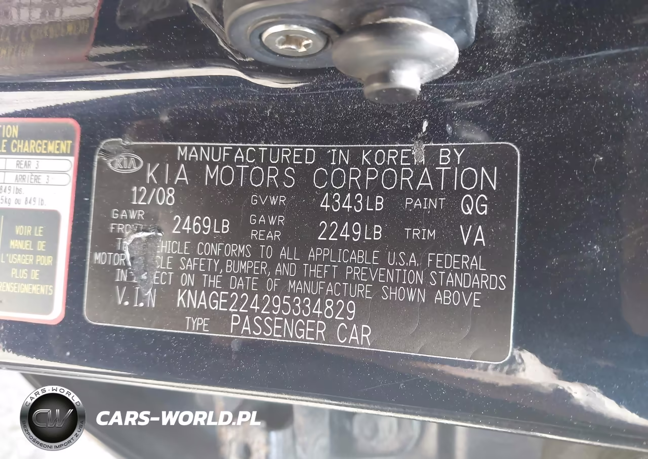 2009 Kia Optima Sx V6 VIN:KNAGE224295334829 - 9