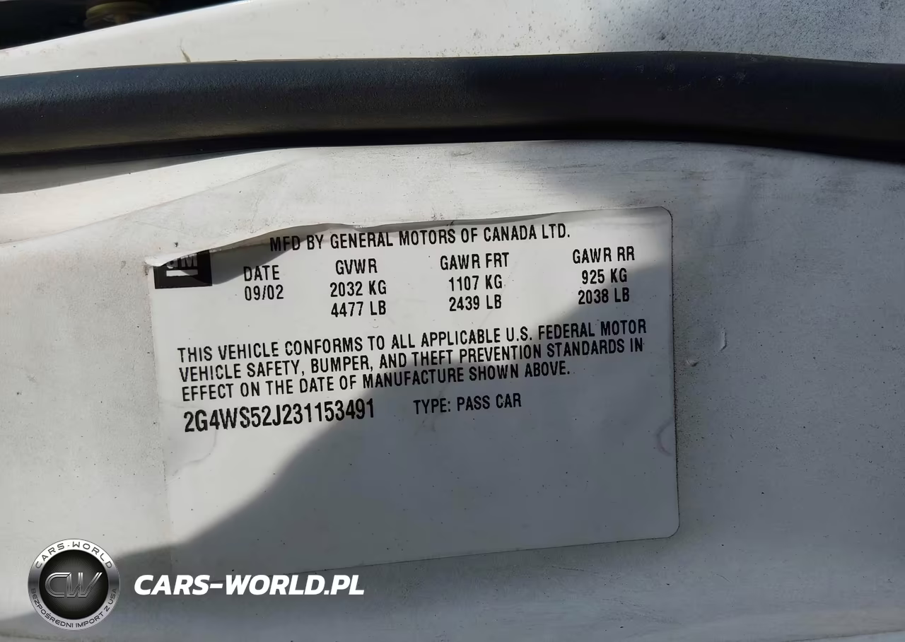 2003 Buick Century Custom VIN:2G4WS52J231153491 - 9