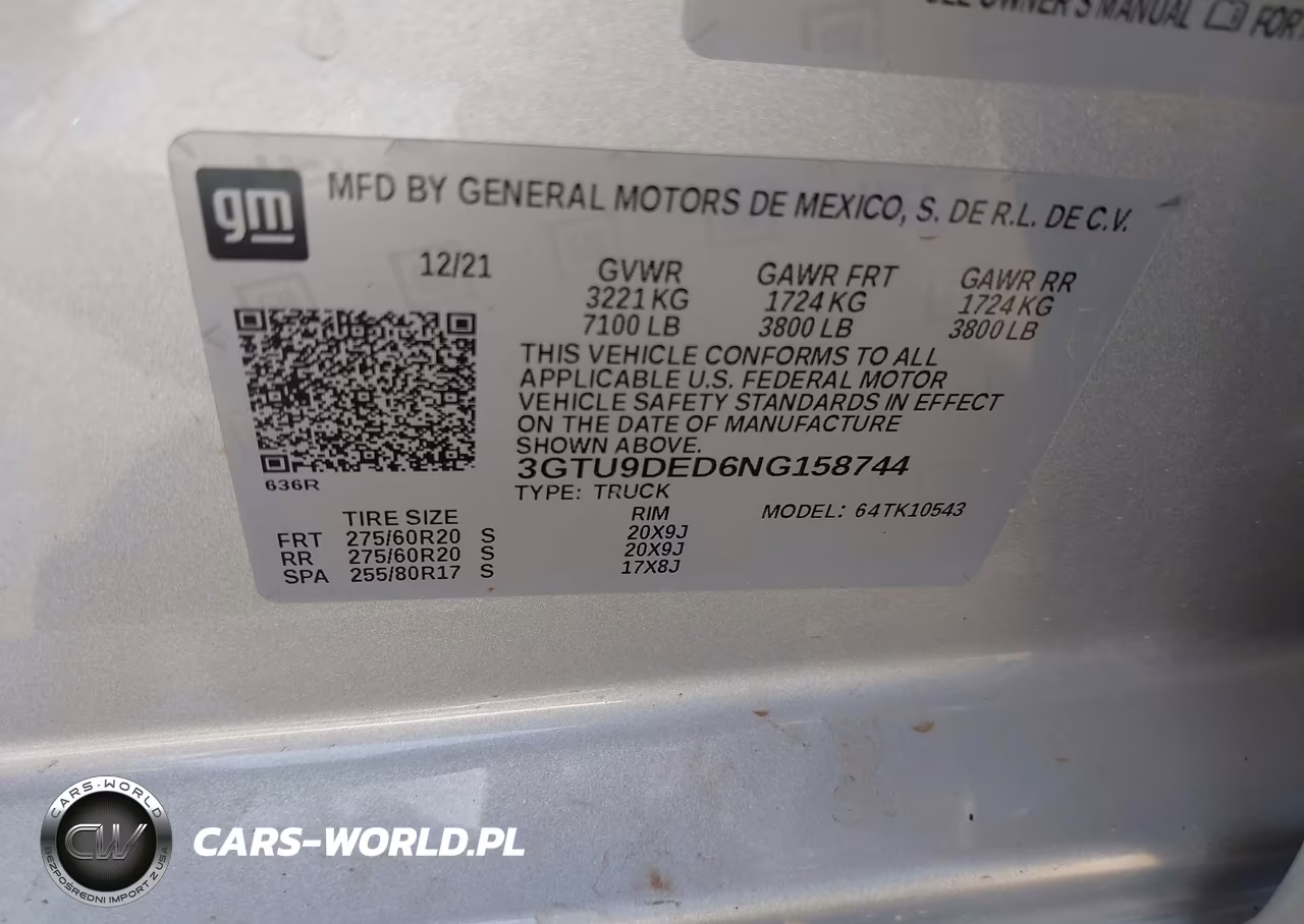 2022 GMC Sierra 1500 Limited 4Wd Short Box Slt VIN:3GTU9DED6NG158744 - 9