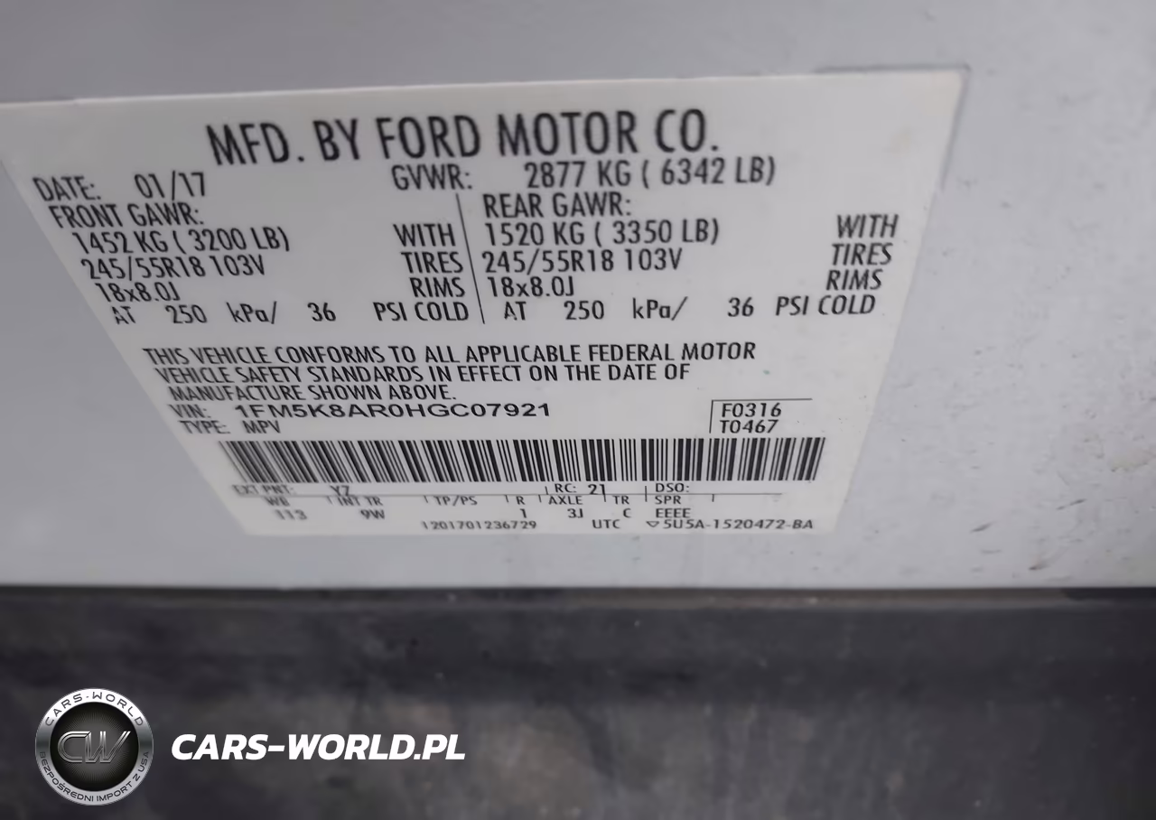 2017 Ford Utility Police Interceptor VIN:1FM5K8AR0HGC07921 - 9