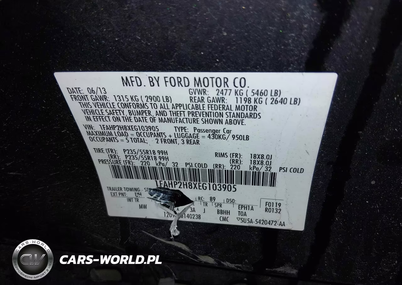 2014 Ford Taurus Sel VIN:1FAHP2H8XEG103905 - 9