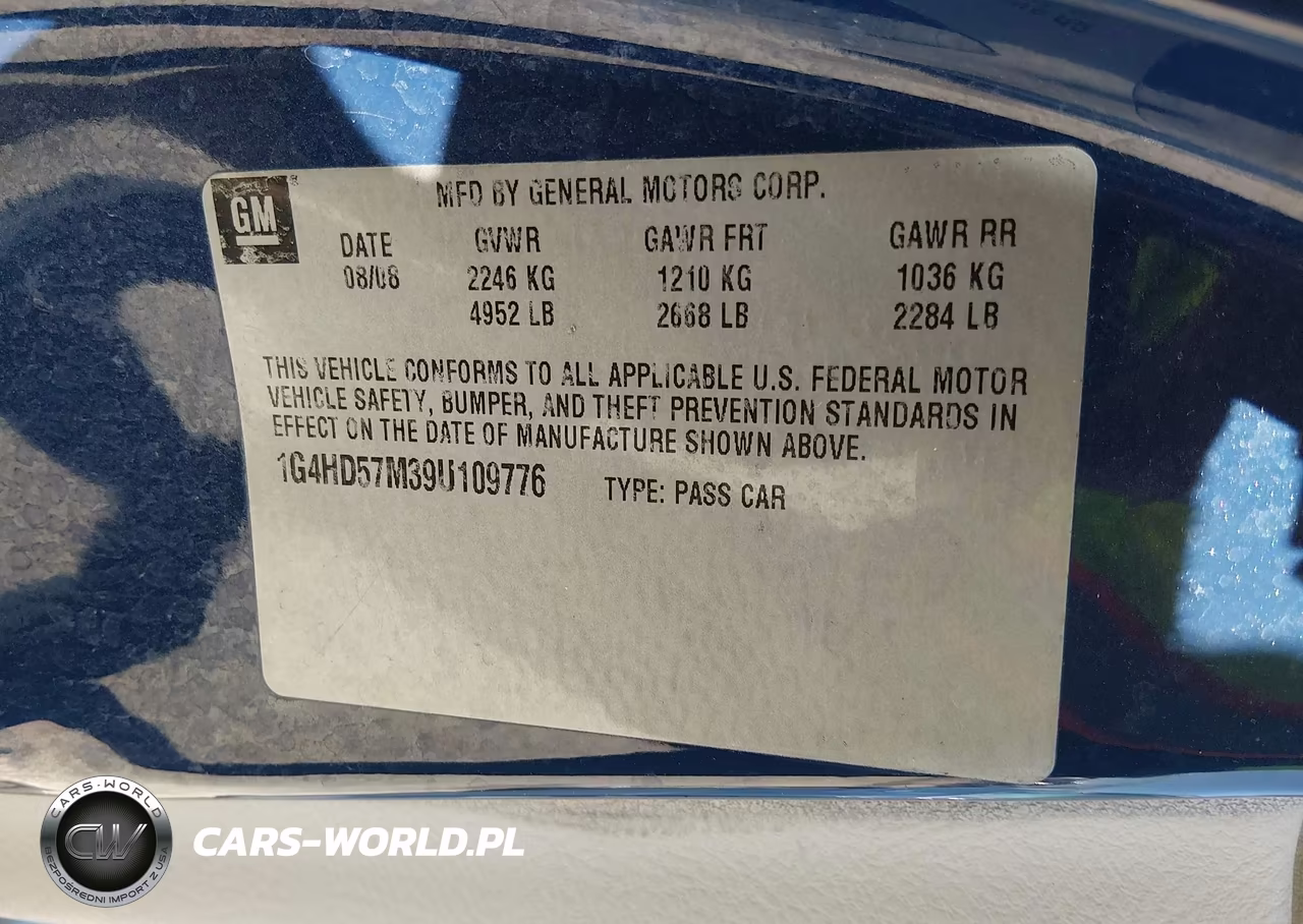 2009 Buick Lucerne Cxl VIN:1G4HD57M39U109776 - 9