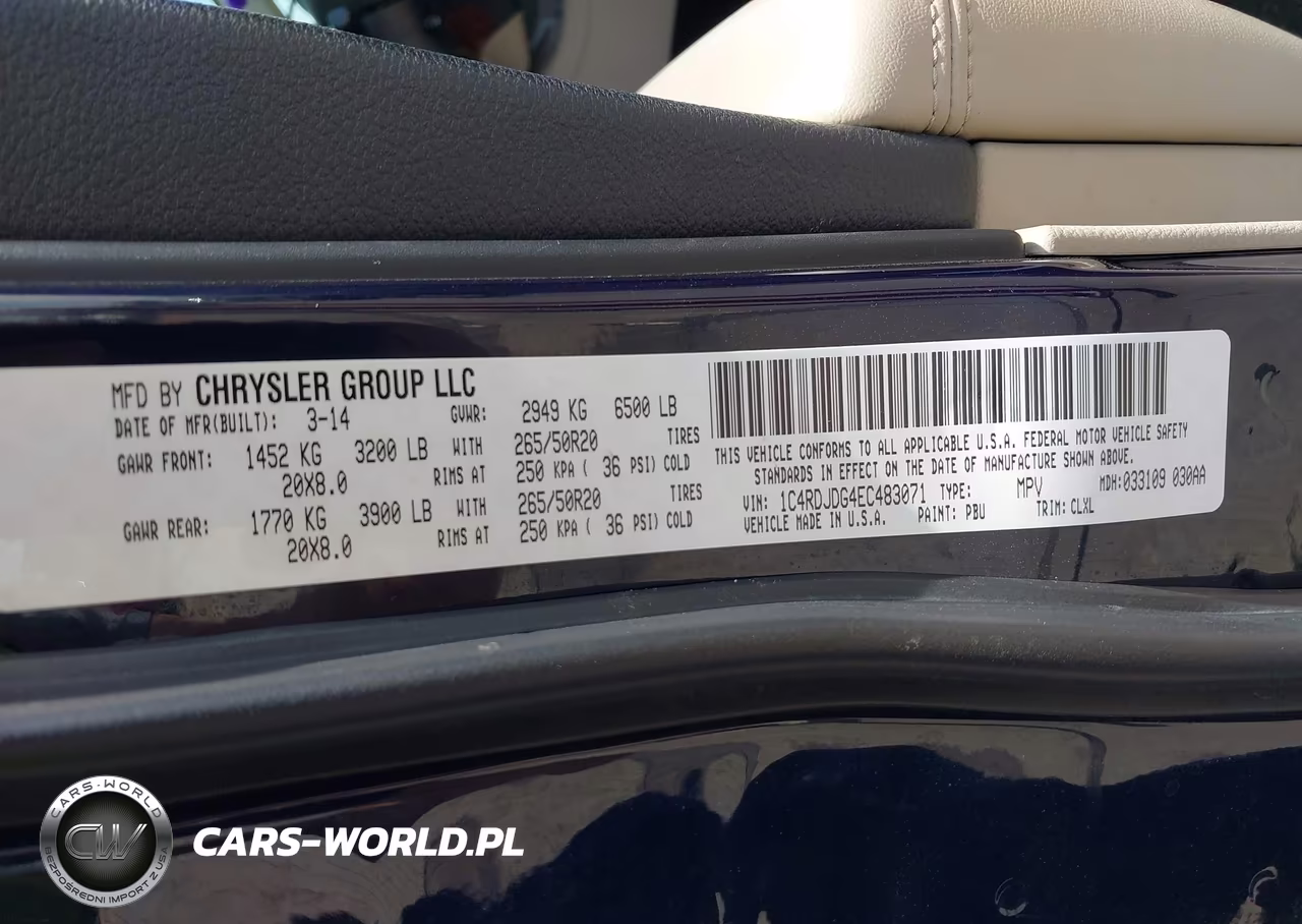 2014 Dodge Durango Limited VIN:1C4RDJDG4EC483071 - 9