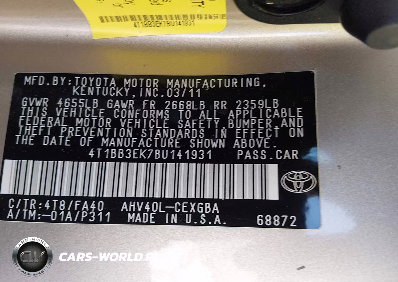 2011 Toyota Camry Hybrid VIN:4T1BB3EK7BU141931 - 9