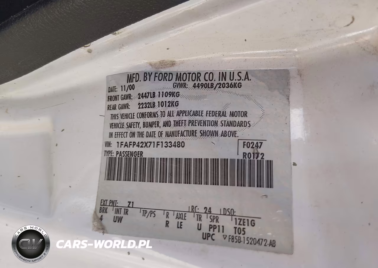 2001 Ford Mustang Gt VIN:1FAFP42X71F133480 - 9