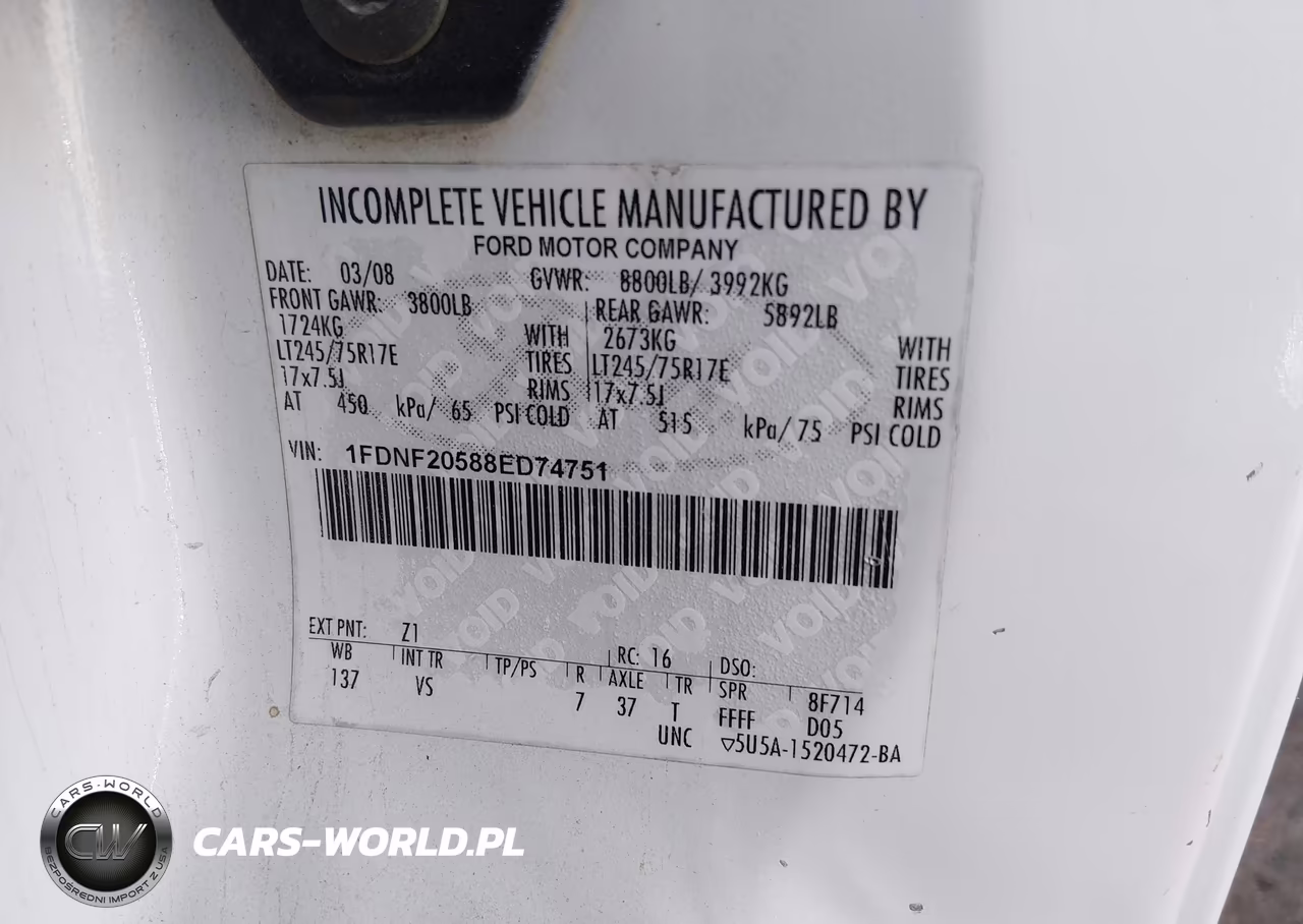2008 Ford F-250 Xl-Xlt VIN:1FDNF20588ED74751 - 9