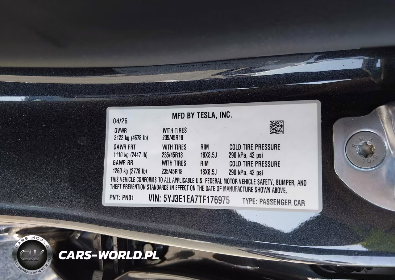 2026 Tesla Model 3 Premium Rear-Wheel Drive-Rear-Wheel Drive VIN:5YJ3E1EA7TF176975 - 9