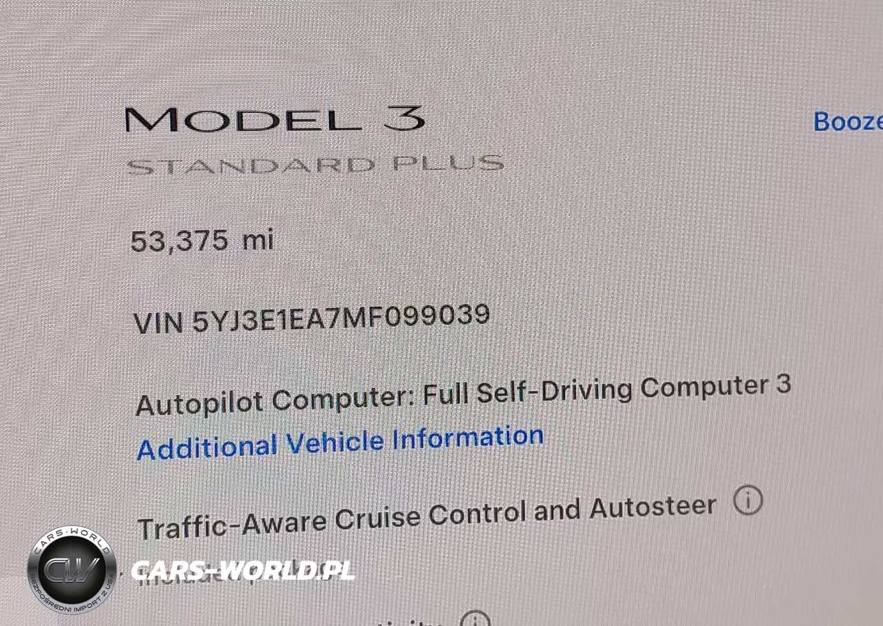 2021 Tesla Model 3 Standard Range Plus Rear-Wheel Drive VIN:5YJ3E1EA7MF099039 - 15
