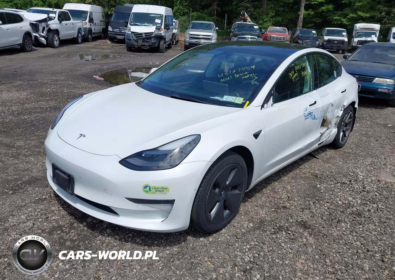 2021 Tesla Model 3 Standard Range Plus Rear-Wheel Drive VIN:5YJ3E1EA7MF099039 - 2