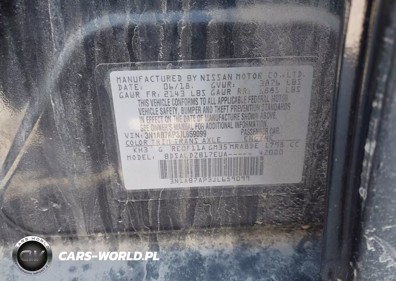 2018 Nissan Sentra Sv VIN:3N1AB7AP3JL659099 - 9