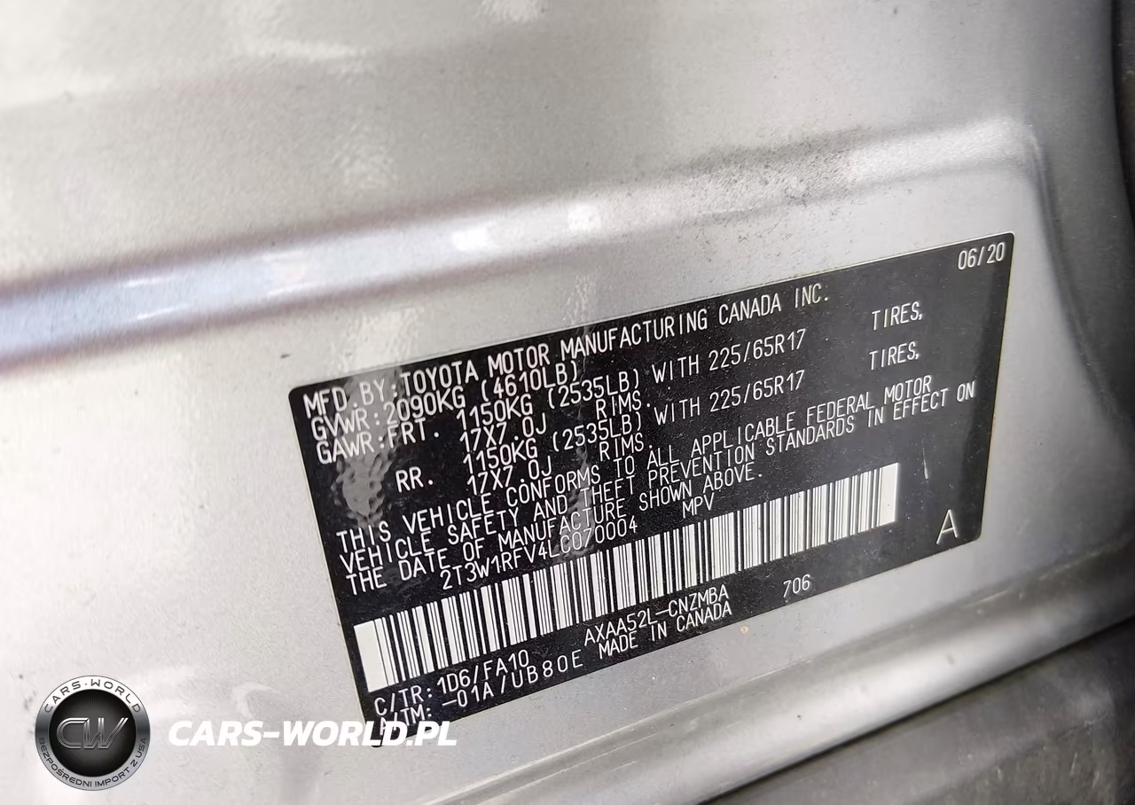 2020 Toyota Rav4 Xle VIN:2T3W1RFV4LC070004 - 9