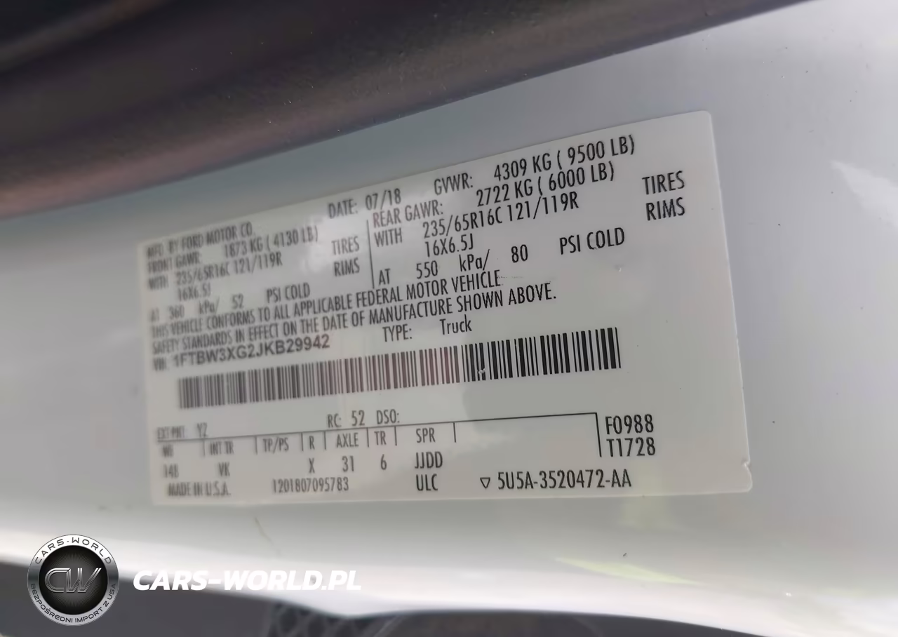 2018 Ford Transit-350 VIN:1FTBW3XG2JKB29942 - 9