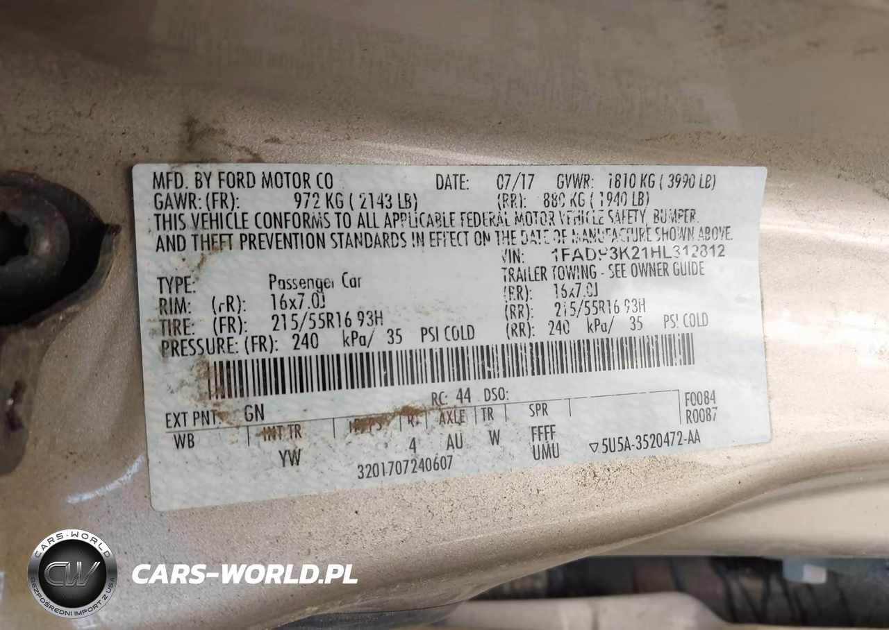 2017 Ford Focus Se VIN:1FADP3K21HL312812 - 9