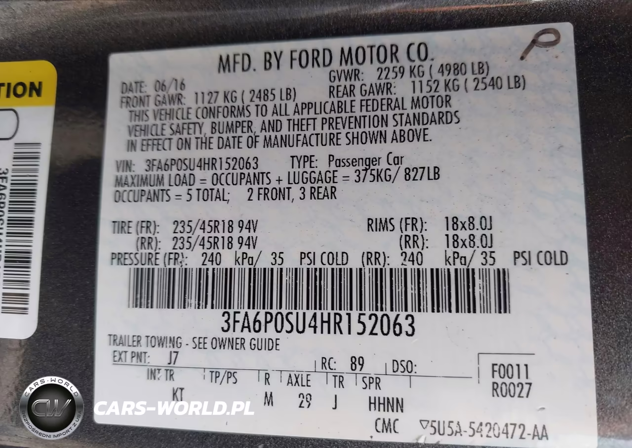 2017 Ford Fusion Energi Titanium VIN:3FA6P0SU4HR152063 - 9