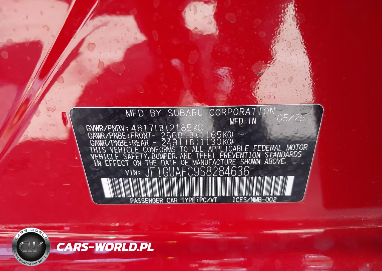 2025 Subaru Impreza Sport 5-Door VIN:JF1GUAFC9S8284636 - 9