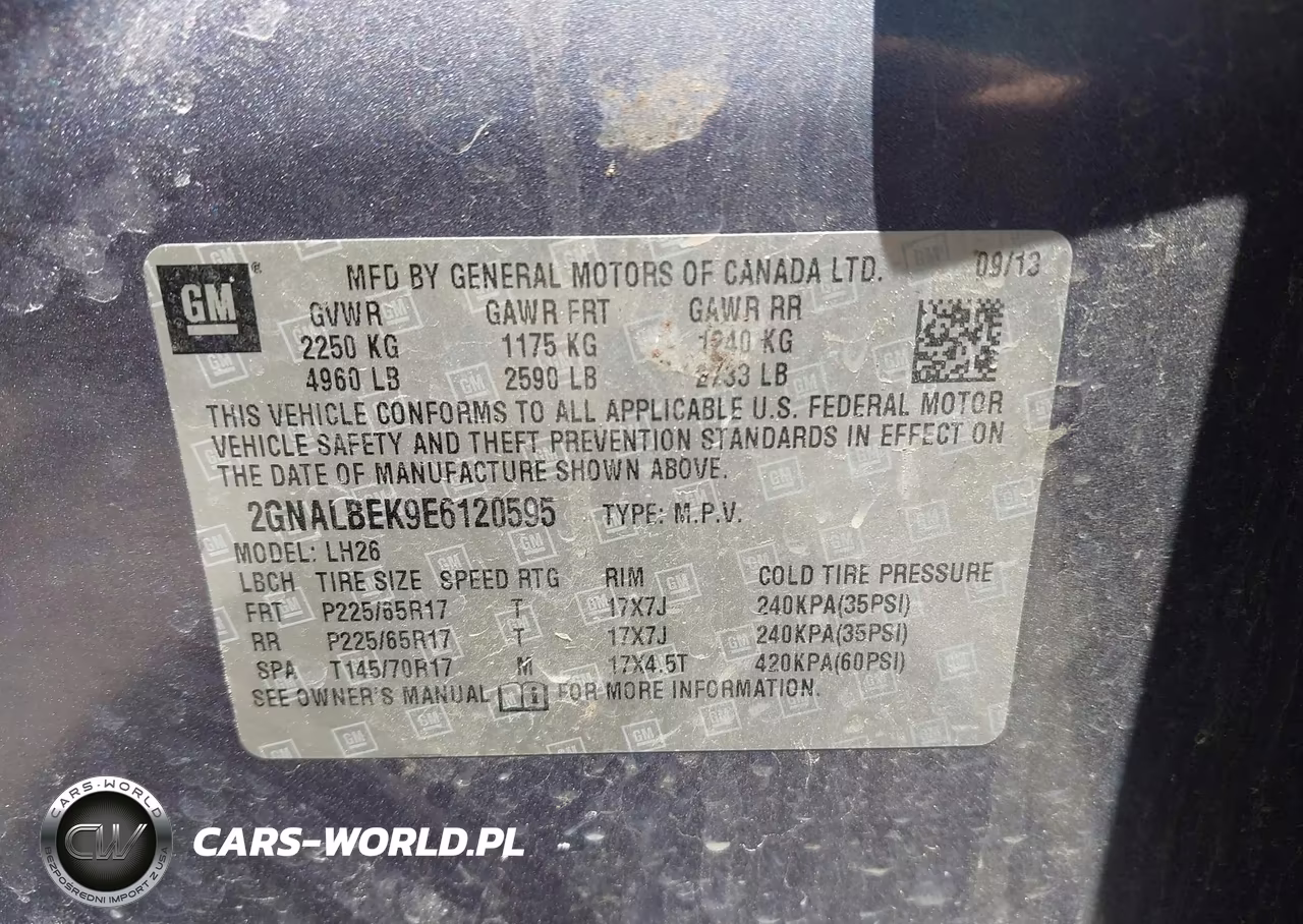 2014 Chevrolet Equinox 1Lt VIN:2GNALBEK9E6120595 - 9