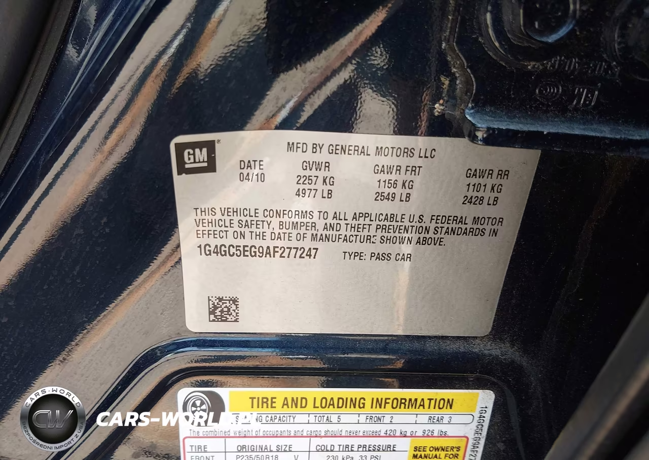 2010 Buick Lacrosse Cxl VIN:1G4GC5EG9AF277247 - 9
