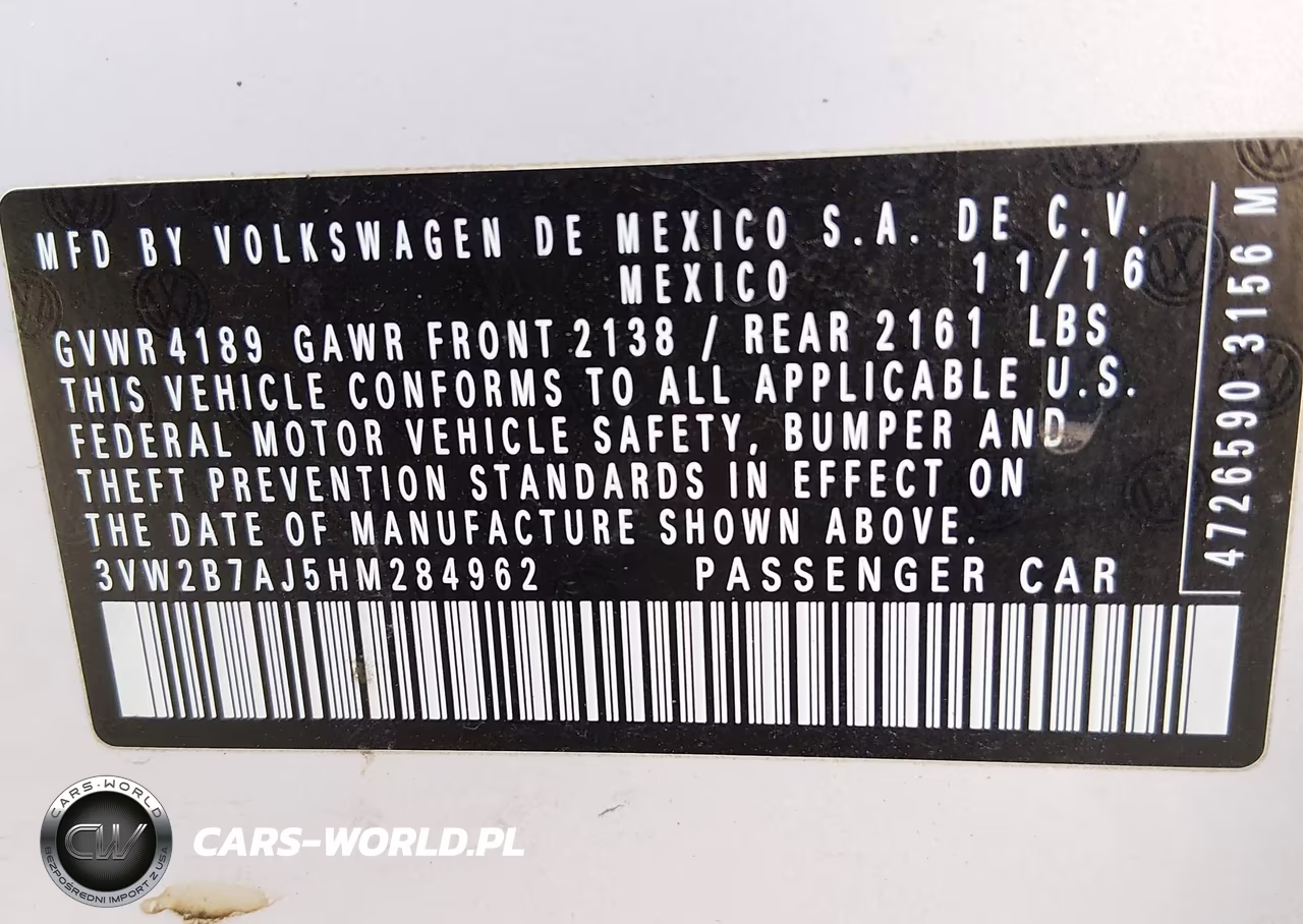2017 Volkswagen Jetta 1.4T S VIN:3VW2B7AJ5HM284962 - 9