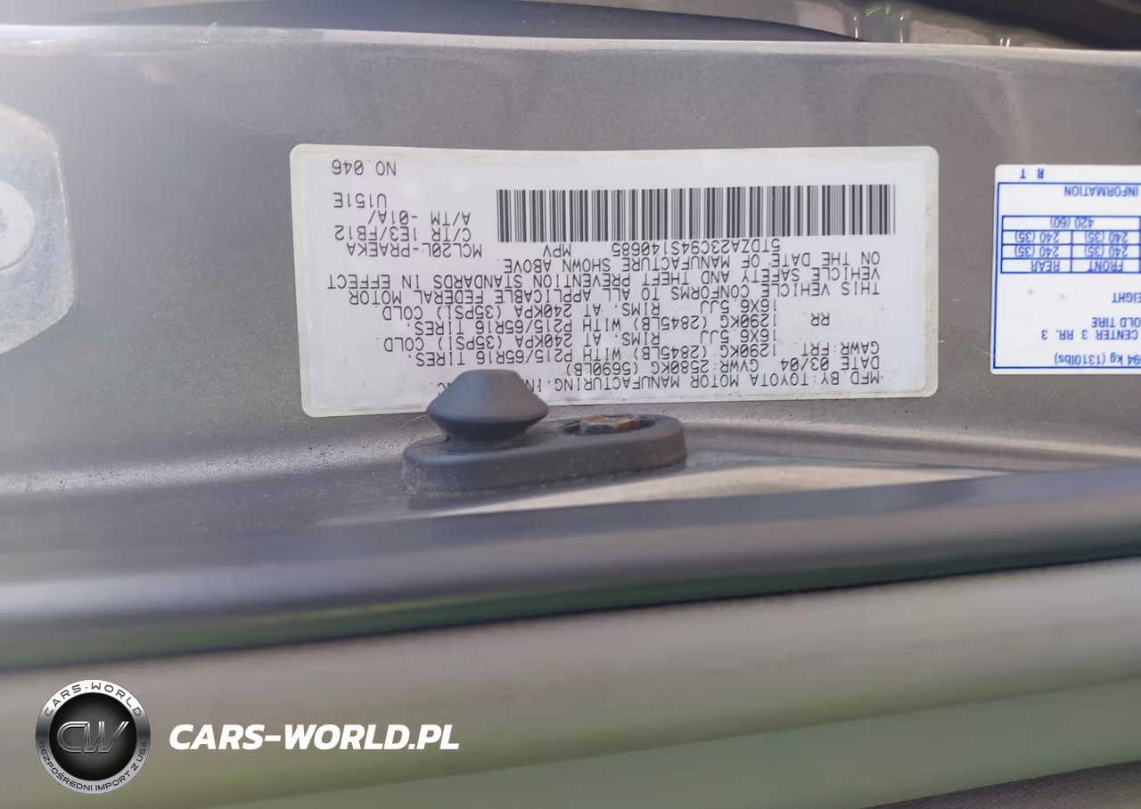 2004 Toyota Sienna Le VIN:5TDZA23C94S140685 - 9
